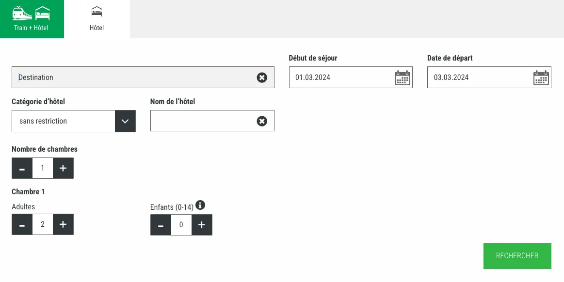 Autres hôtels suisses Railtour